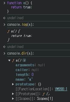 console.log() vs console.dir()